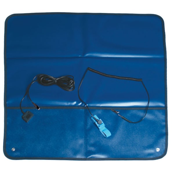 2'x2' Field Service kit, Blue, Male 10mm Snaps, Mat Only No Hardware